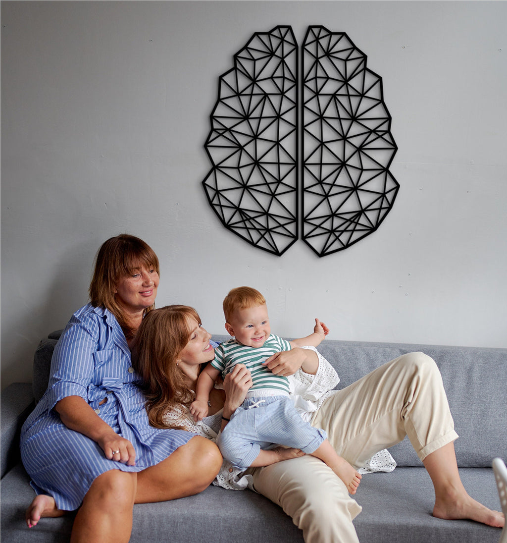 Anatomical Brain Wood Wall Art, Neurology Gift, Neuro Nurse Decor, Digital Brain Artwork