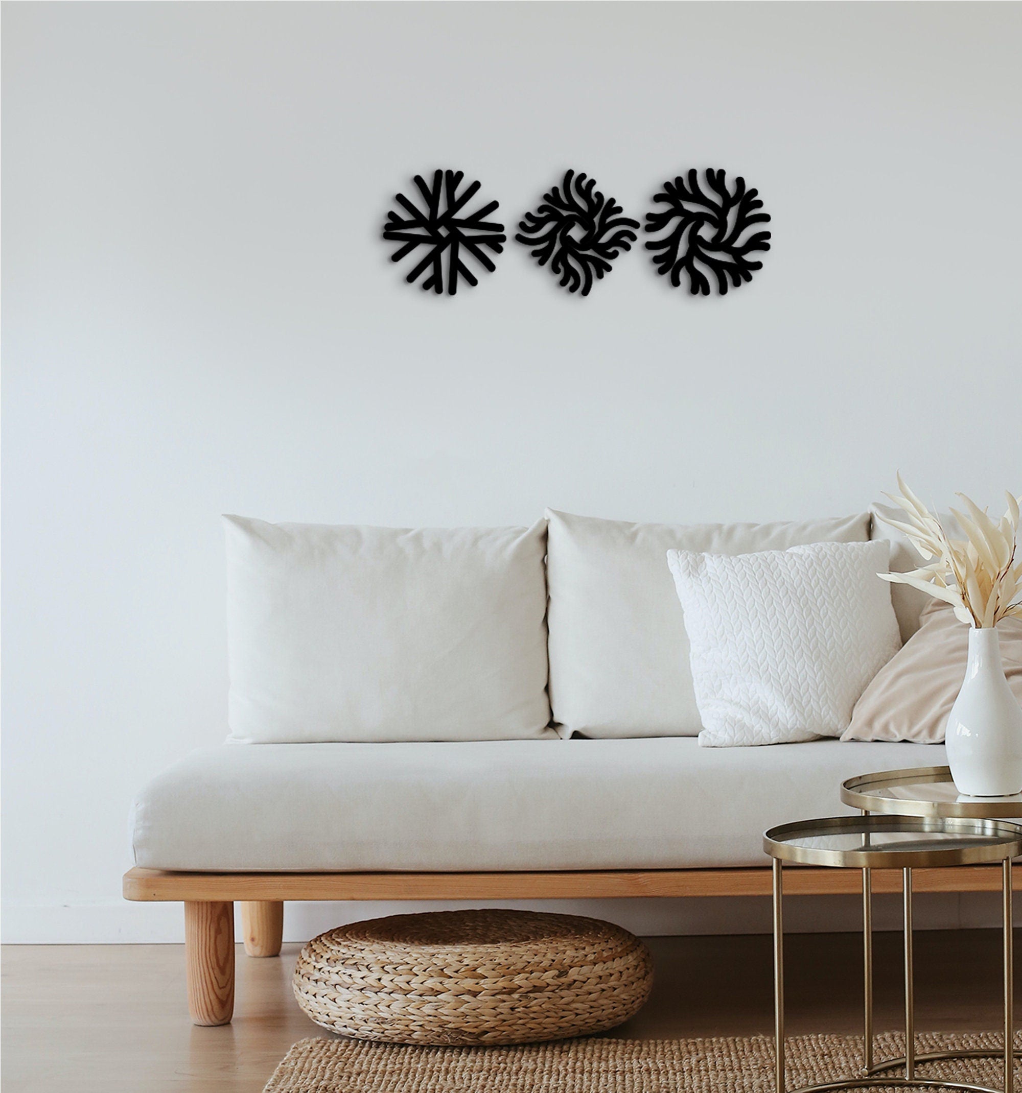 3 Piece Neuron Wood Wall Art: Medical Office Decor
