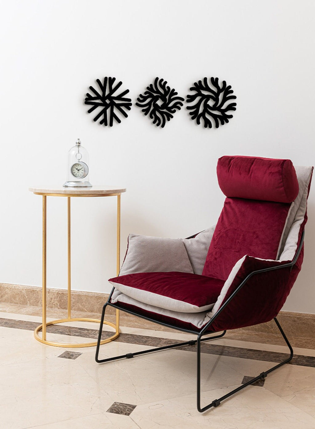 3 Piece Neuron Wood Wall Art: Medical Office Decor