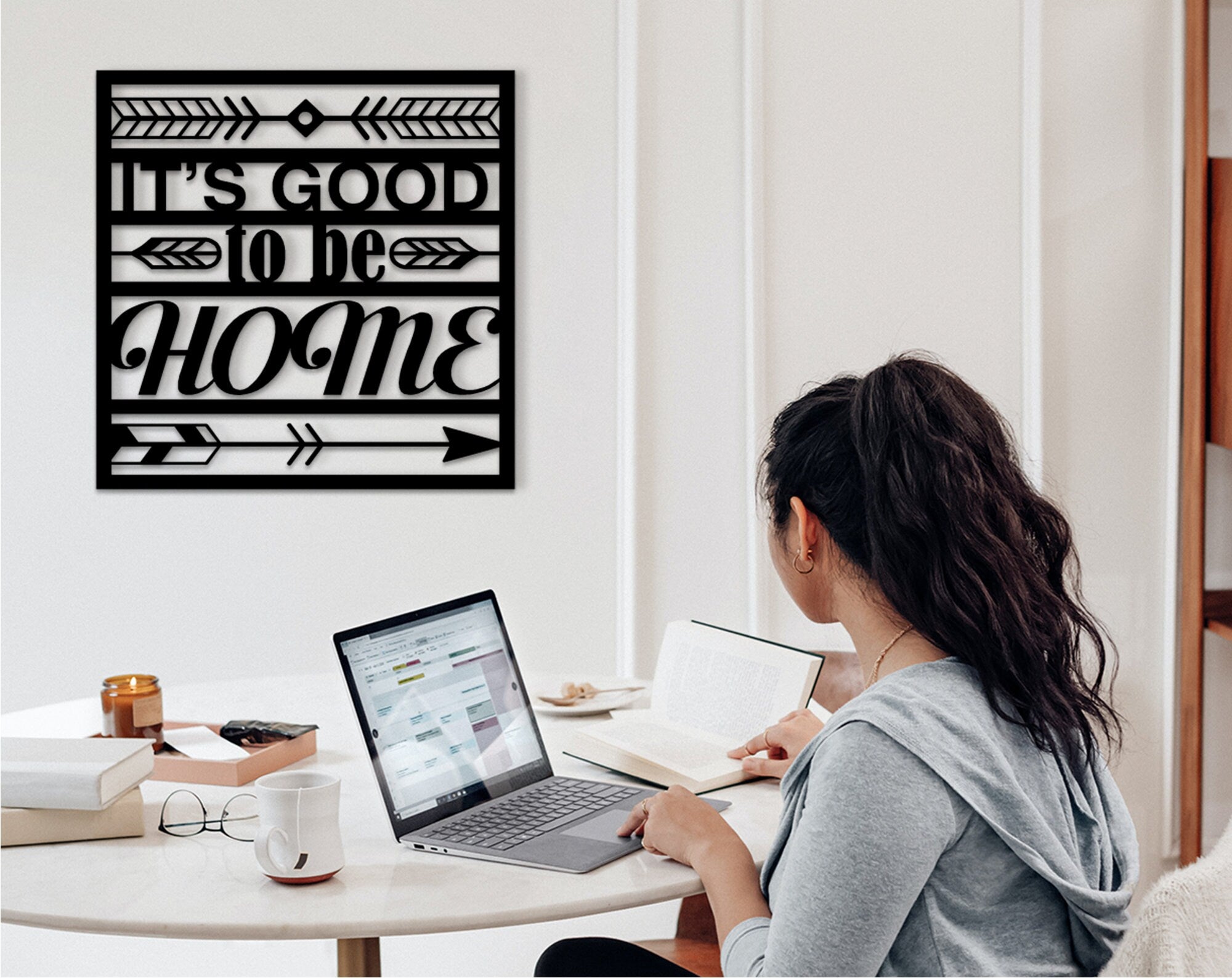 It's Good To Be Home Wood Sign: Laser Cut Wall Decor