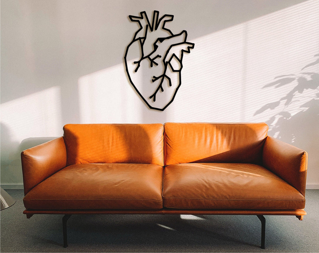 Geometric Human Heart Wall Decor: Healthcare Gift, Medical Art