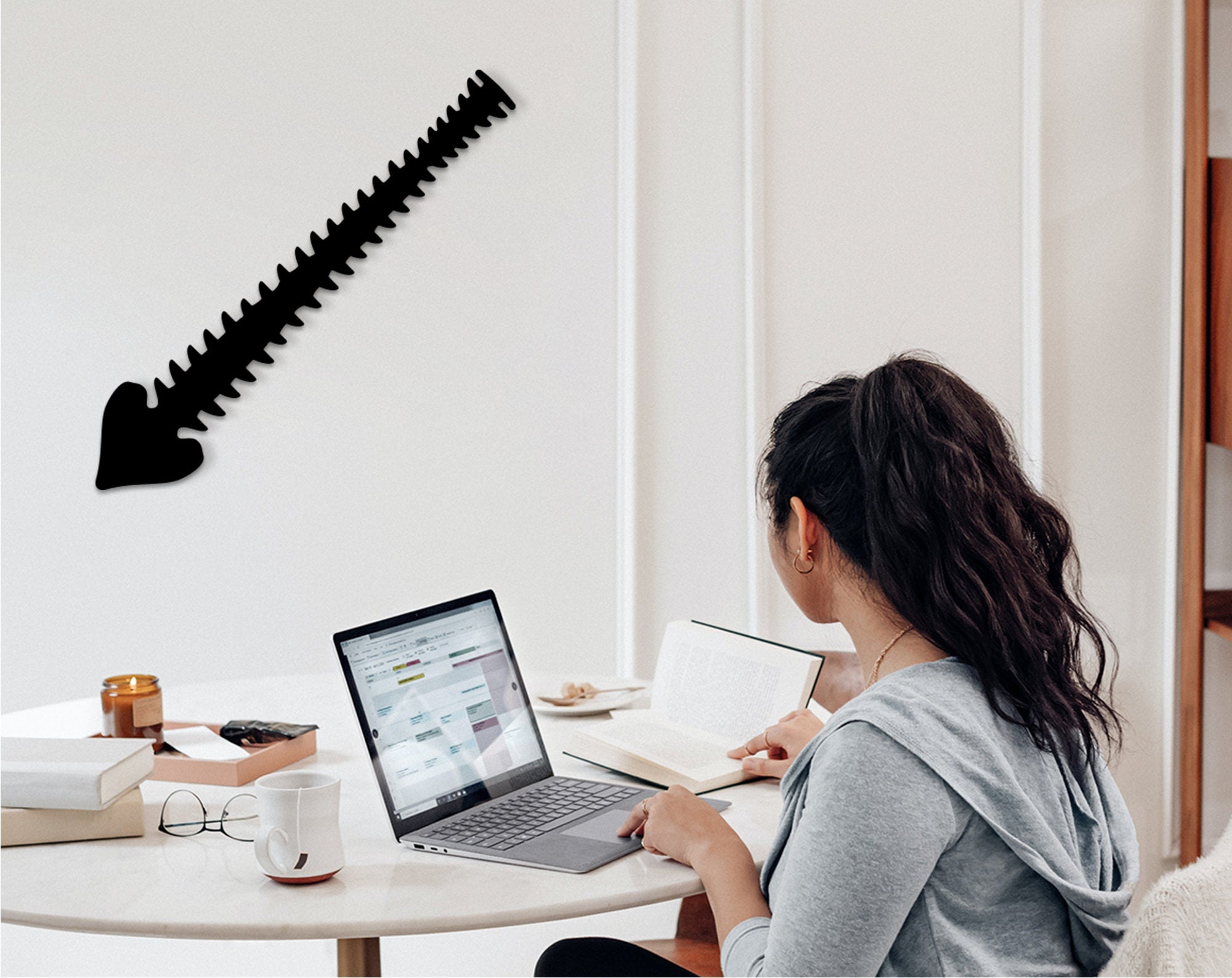 3D Human Spine Wall Art: Laser Cut Wood Decor