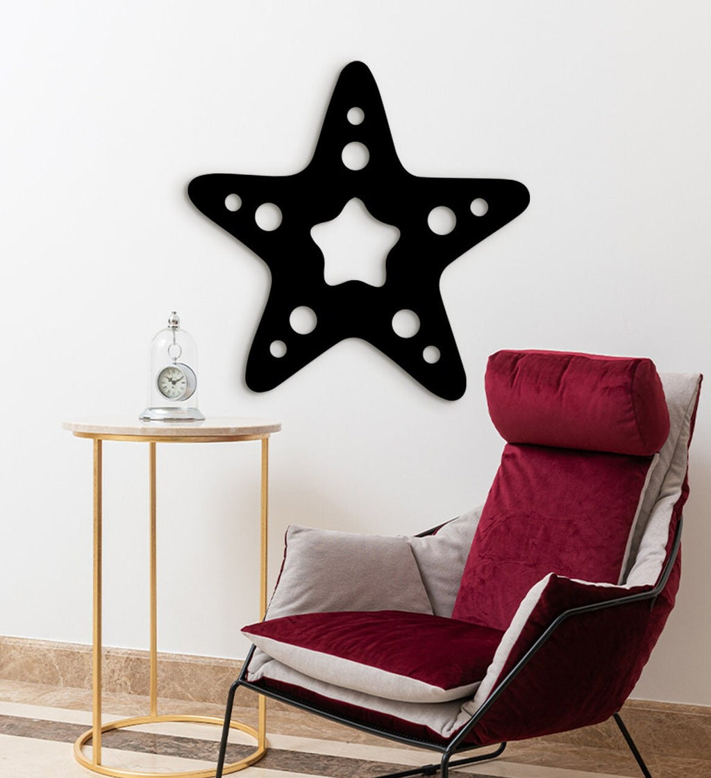 Starfish Wood Wall Decor: 3D Shadow Art