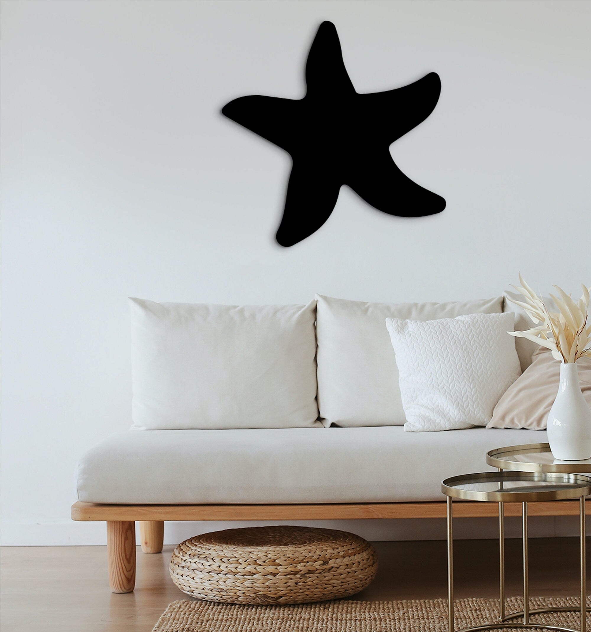 3D Starfish Wood Wall Art: Coastal Home Decor