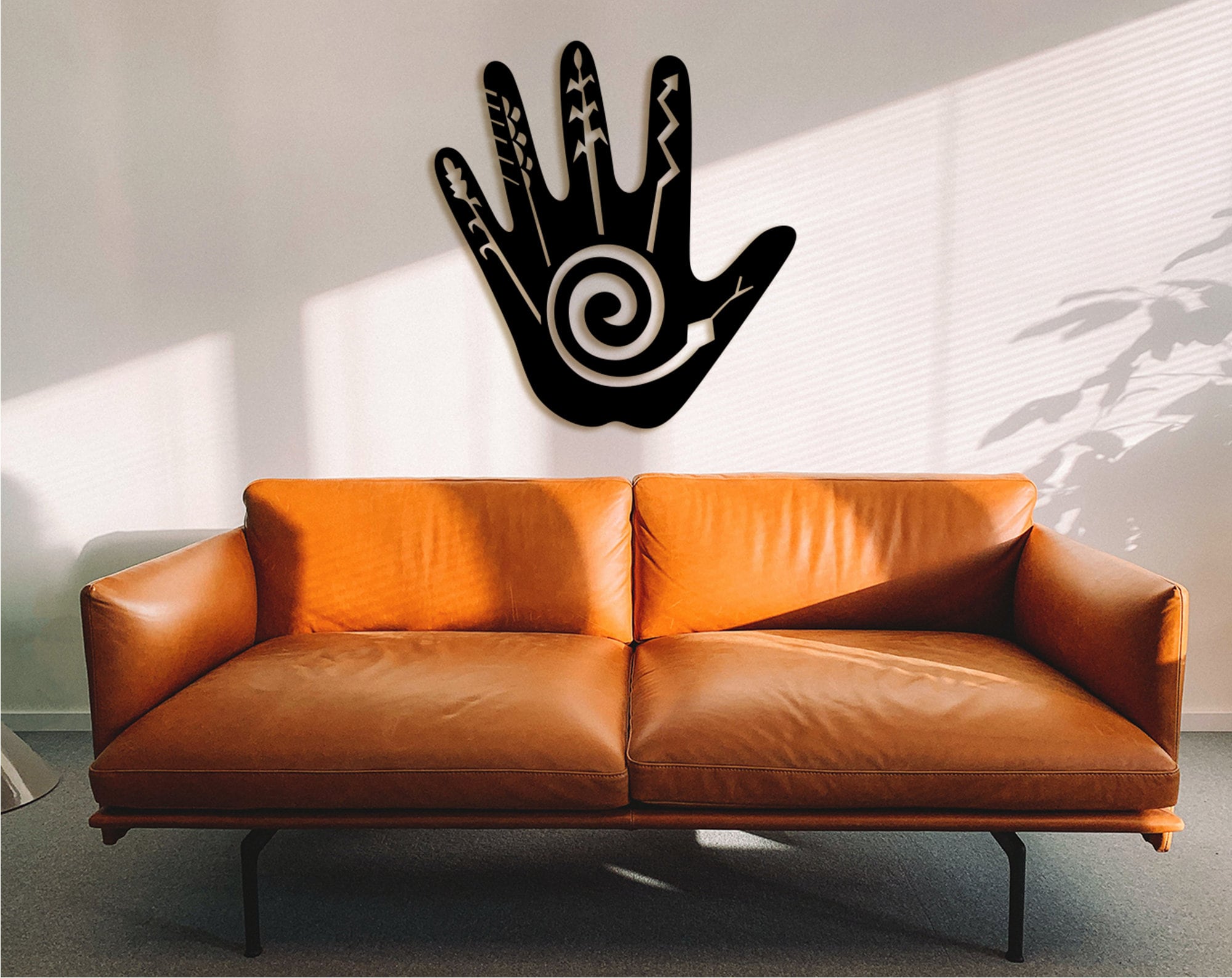 Hopi Hand Wood Wall Decor: Native American Art Hanging Sign