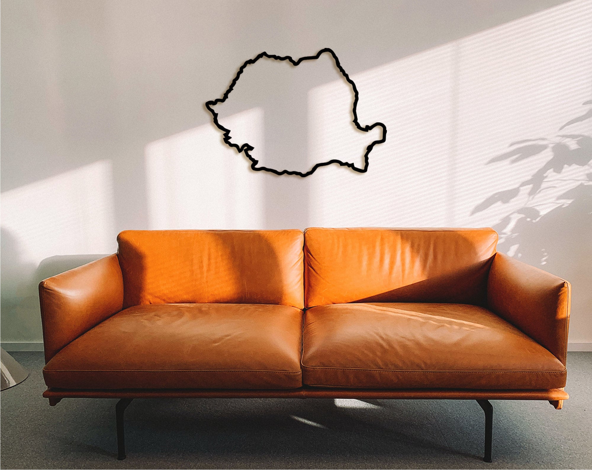 3D Wooden Romania Map Wall Art: Laser Cut Home Decor