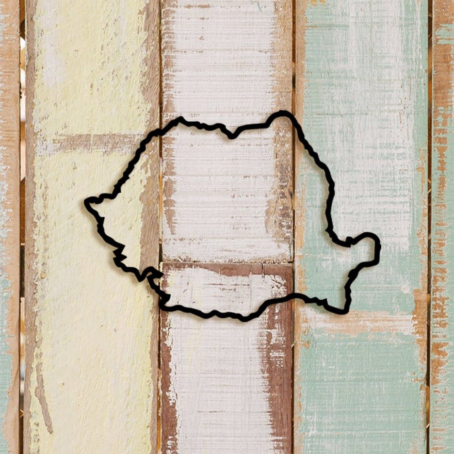 3D Wooden Romania Map Wall Art: Laser Cut Home Decor