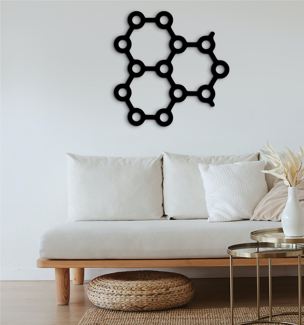 Adrenaline Molecule Wood Wall Art: Chemistry Gift