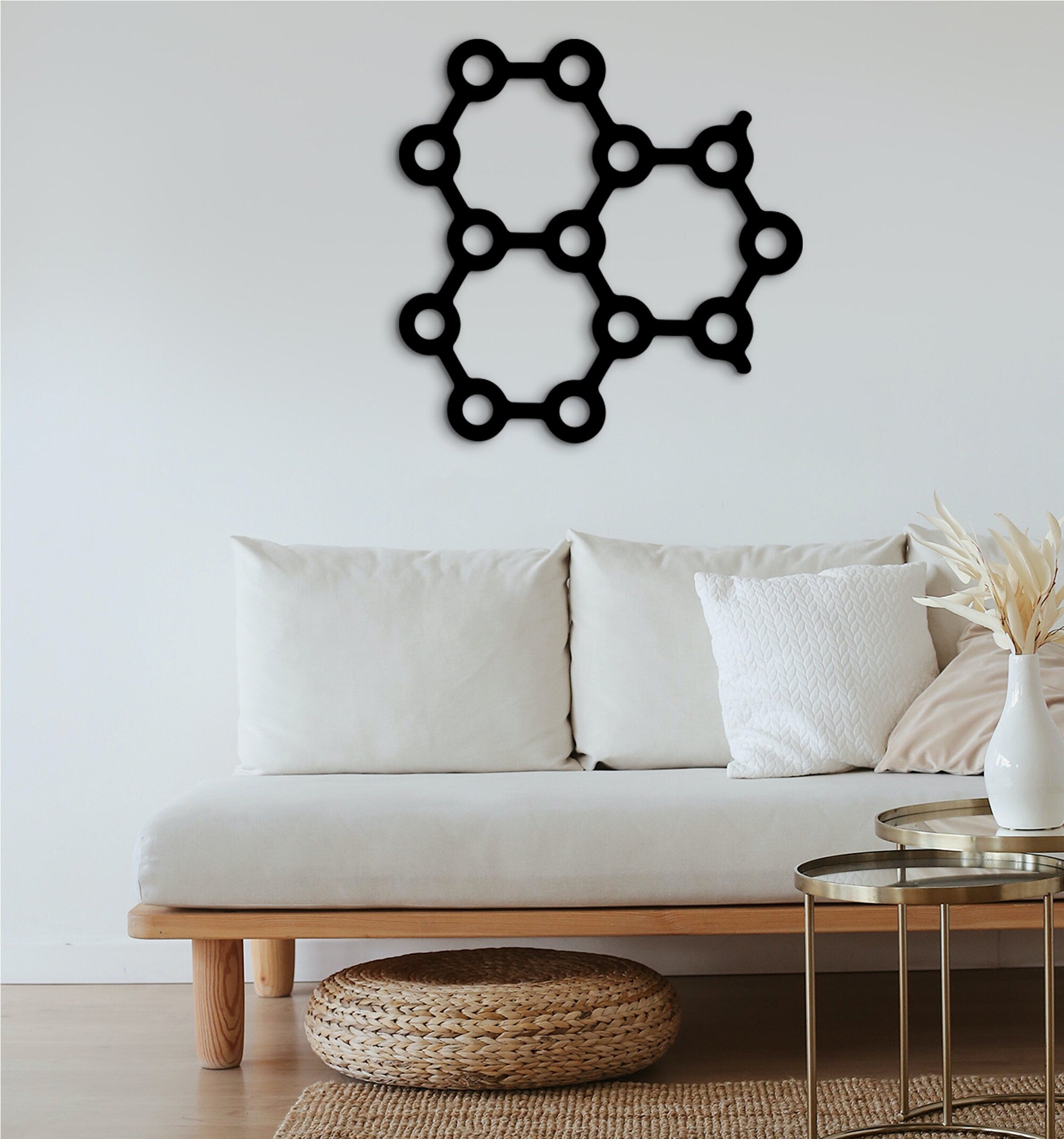 Adrenaline Molecule Wood Wall Art: Chemistry Gift