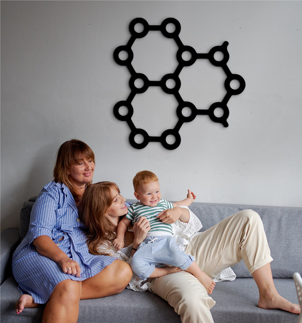 Adrenaline Molecule Wood Wall Art: Chemistry Gift