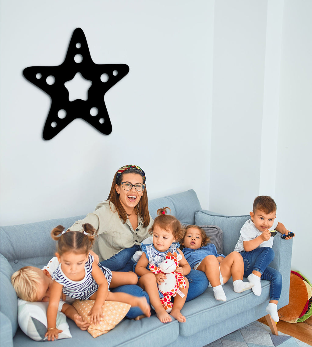 Starfish Wood Wall Decor: 3D Shadow Art