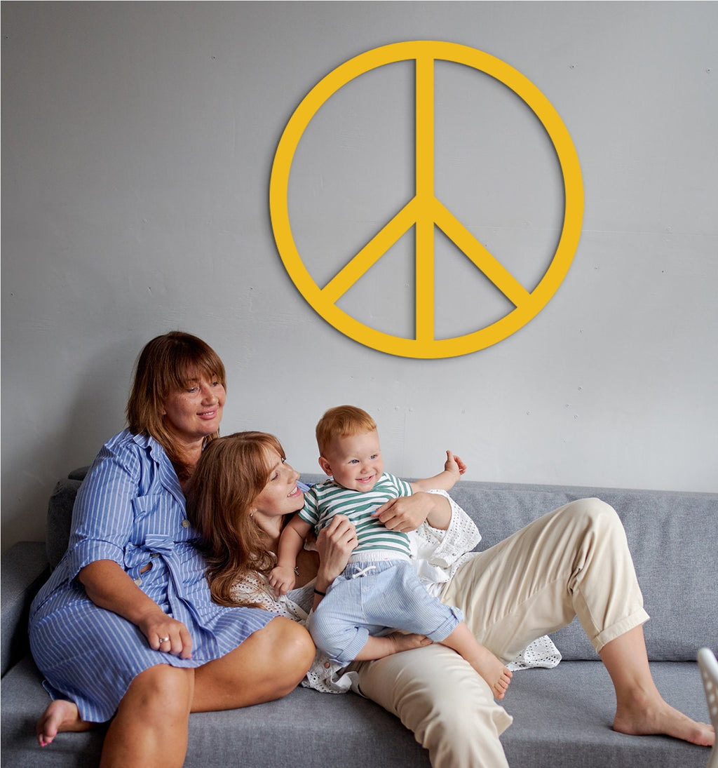 Wood Peace Sign Wall Art: Hippie Home Decor