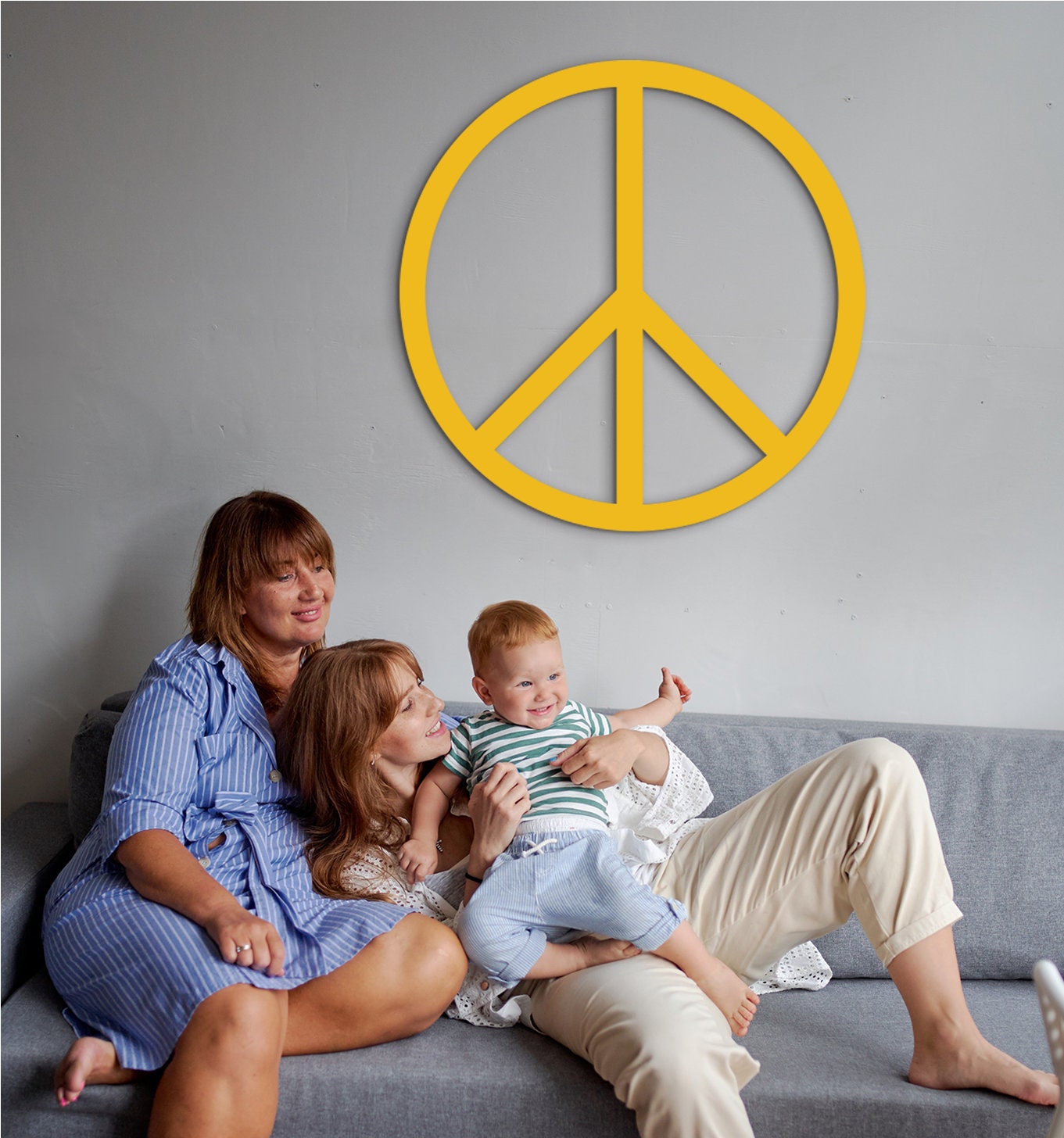 Wood Peace Sign Wall Art: Hippie Home Decor