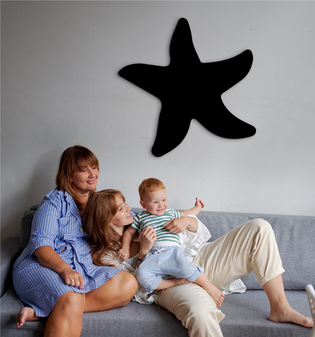 3D Starfish Wood Wall Art: Coastal Home Decor