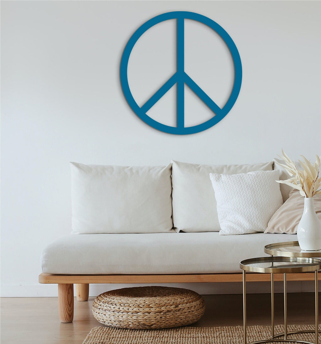Wood Peace Sign Wall Art: Hippie Home Decor