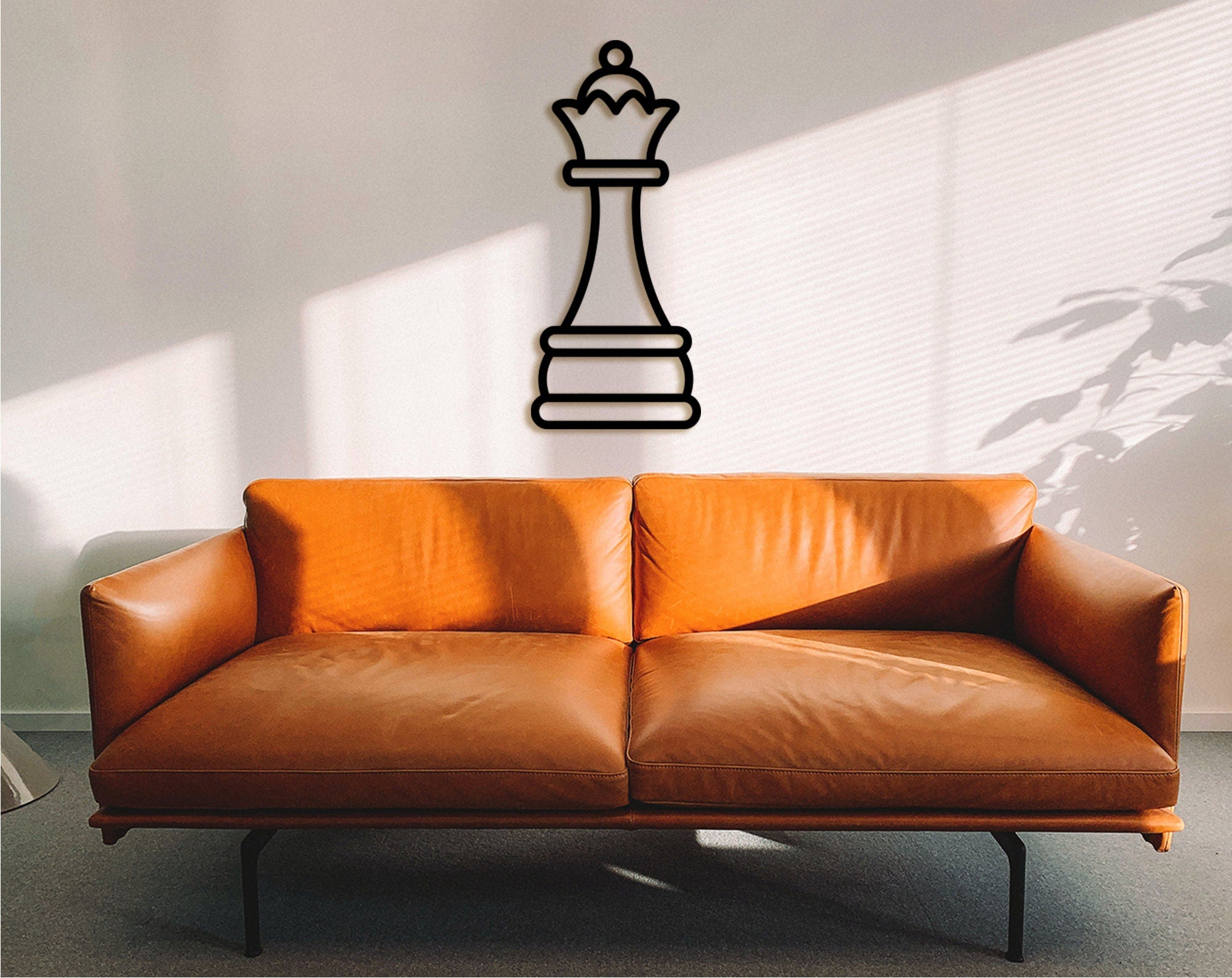 3D Chess Queen Wall Decor: Laser Cut Wood Art