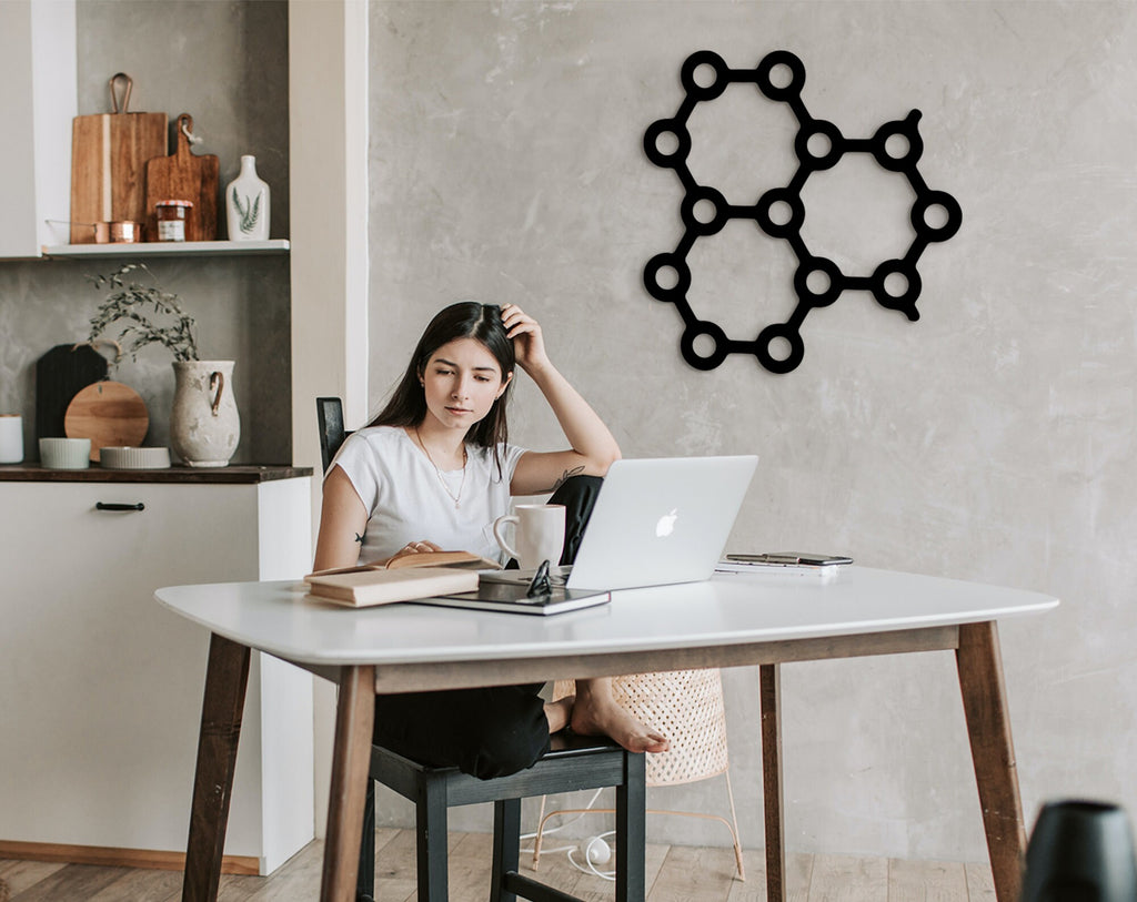 Adrenaline Molecule Wood Wall Art: Chemistry Gift