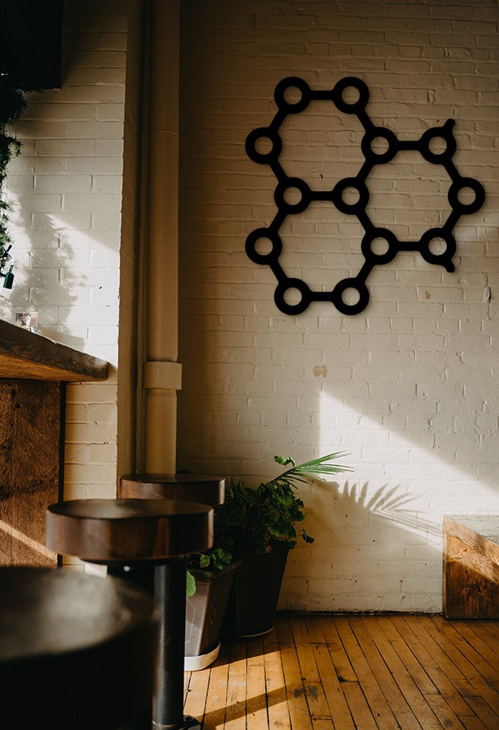 Adrenaline Molecule Wood Wall Art: Chemistry Gift