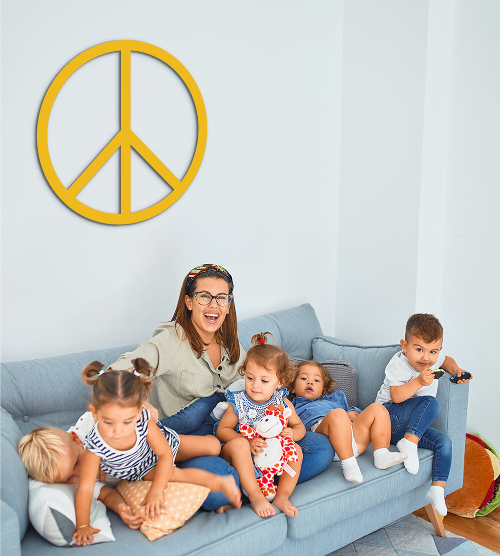 Wood Peace Sign Wall Art: Hippie Home Decor