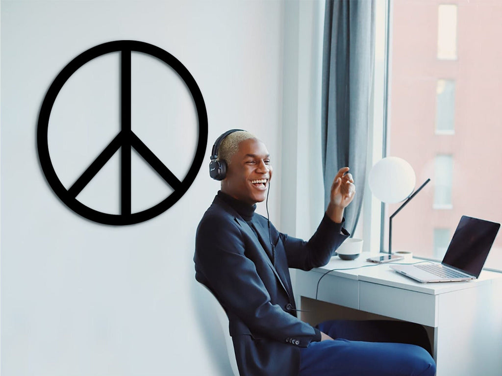 Wood Peace Sign Wall Art: Hippie Home Decor