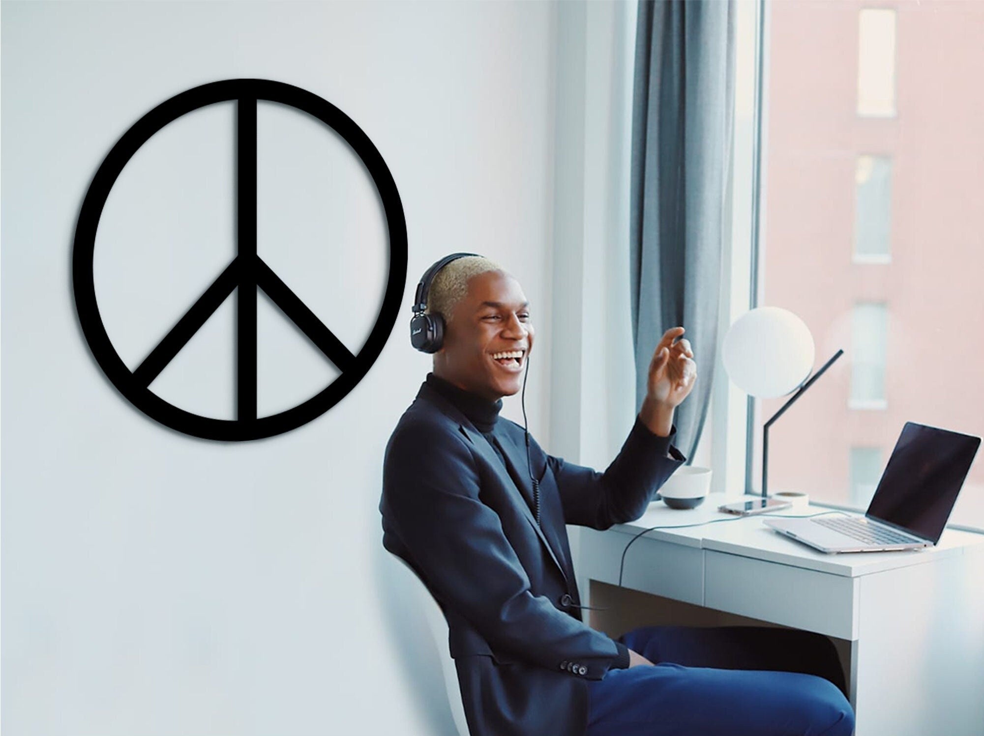 Wood Peace Sign Wall Art: Hippie Home Decor