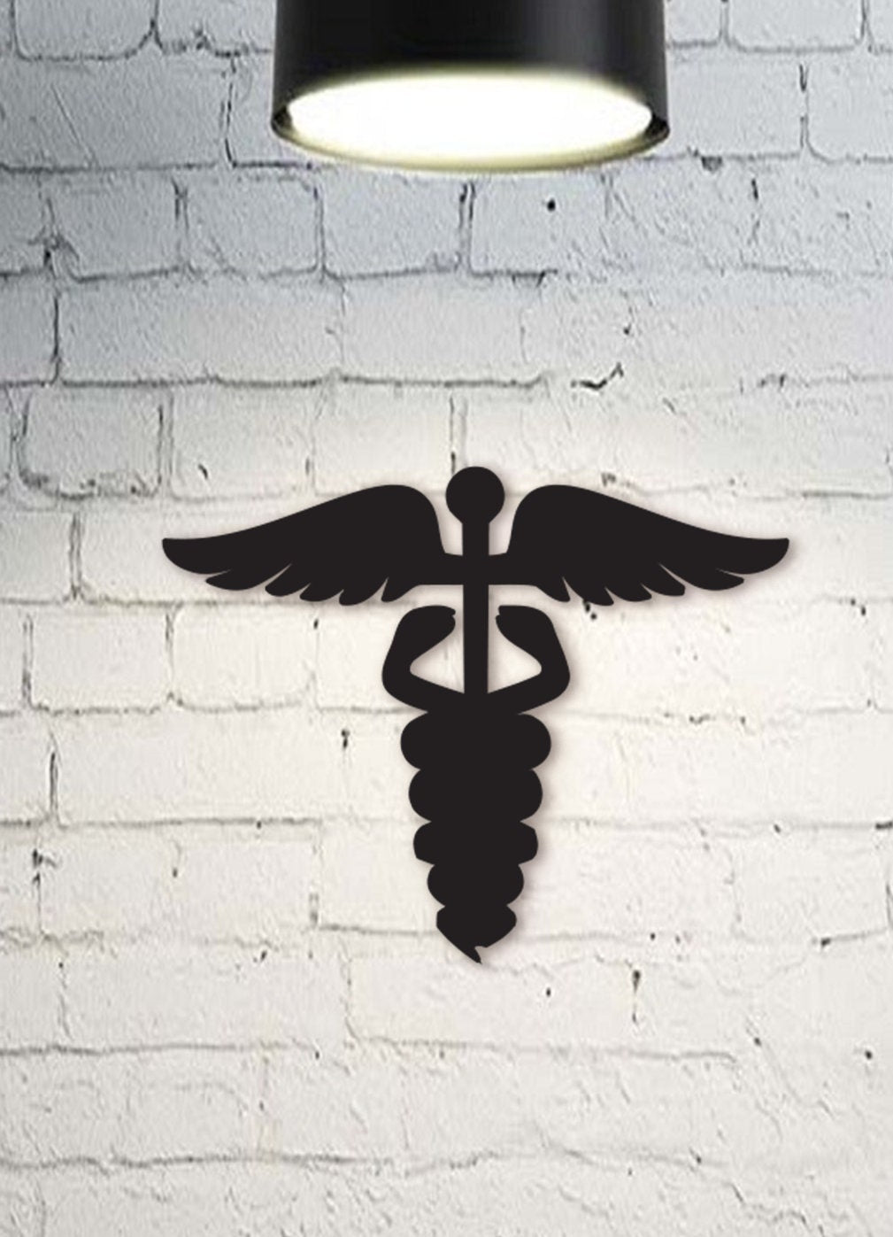 Caduceus Doctor Wood Wall Art: Medical Office Decor