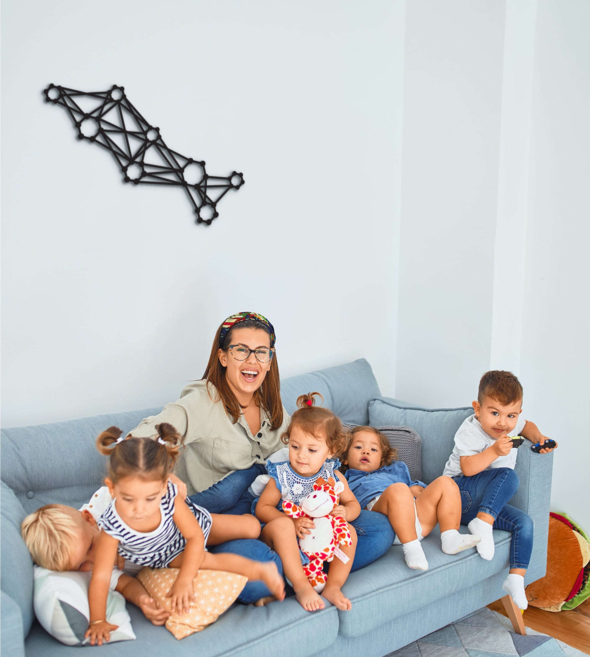 Biotechnology Molecular Structure Wall Art: Clinic Office Decor