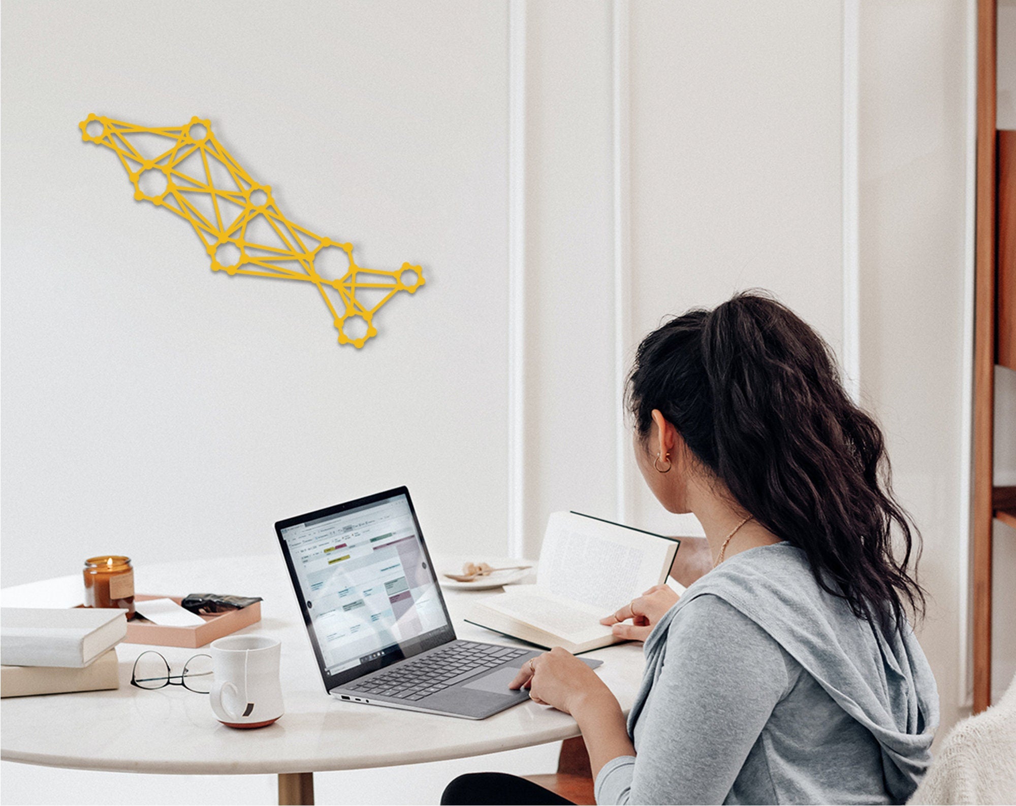 Biotechnology Molecular Structure Wall Art: Clinic Office Decor