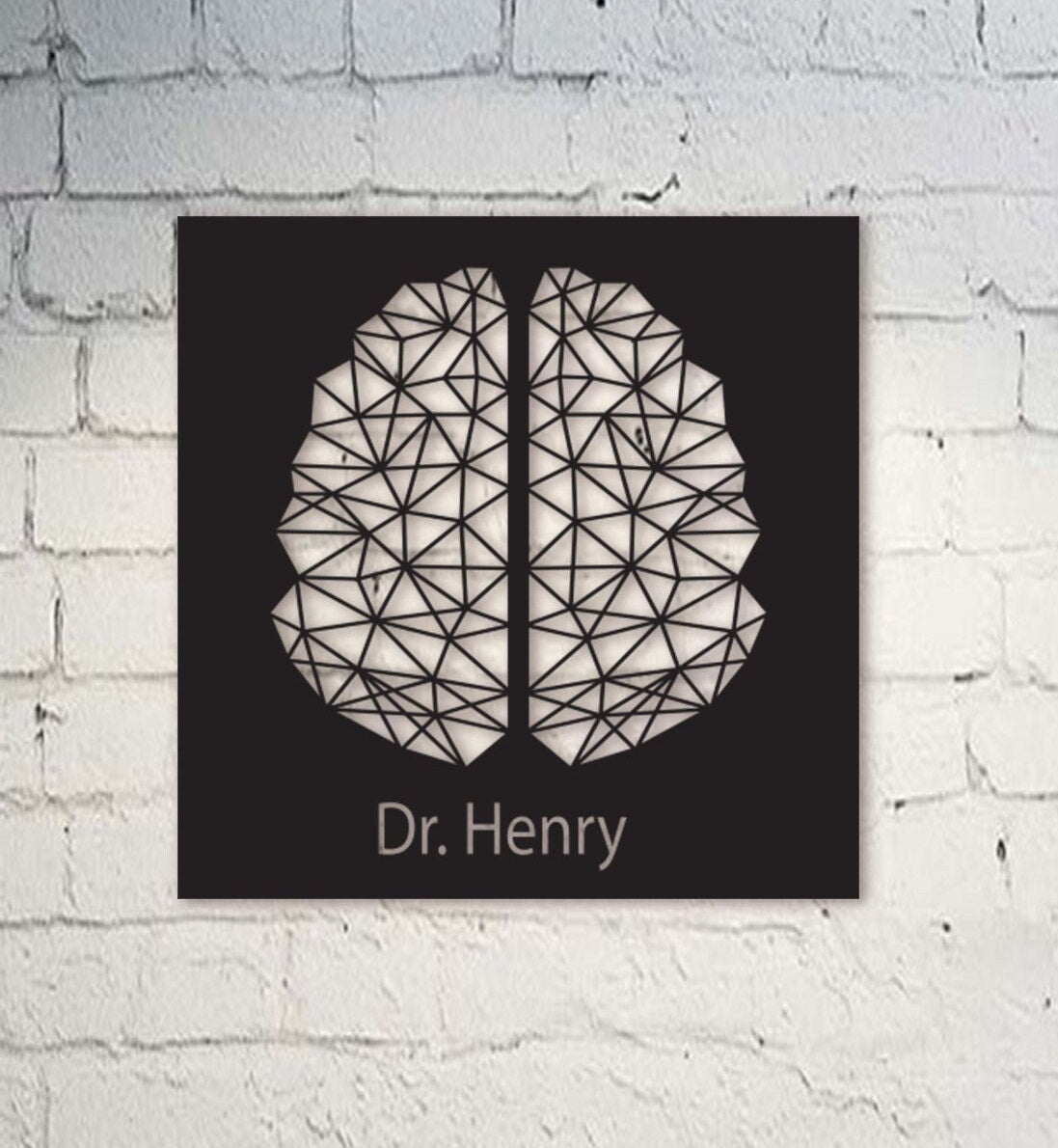 Laser Cut Wood Brain Art: Neurology Office Decor, Digital Brain Artwork