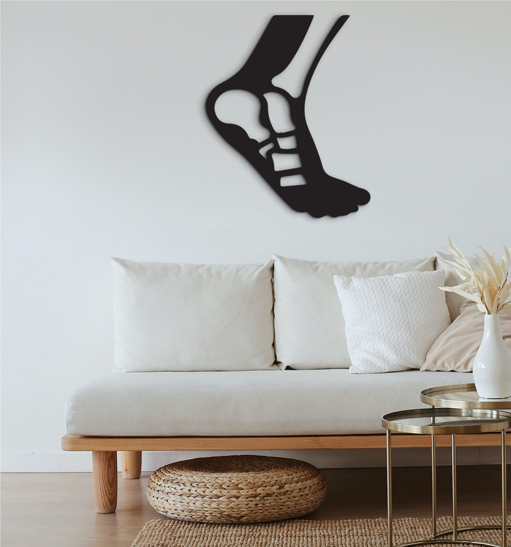 Foot Bone Wood Wall Art: 3D Shadow Decor