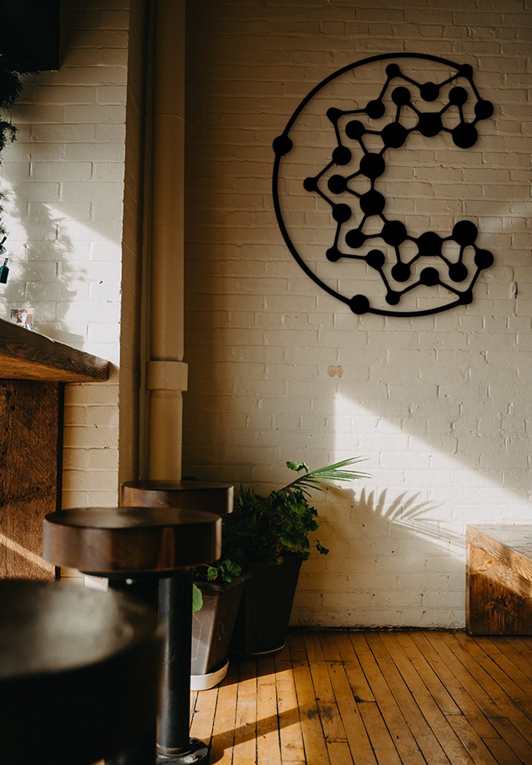 3D Moon Phases Wall Art: Laser Cut Lunar Decor