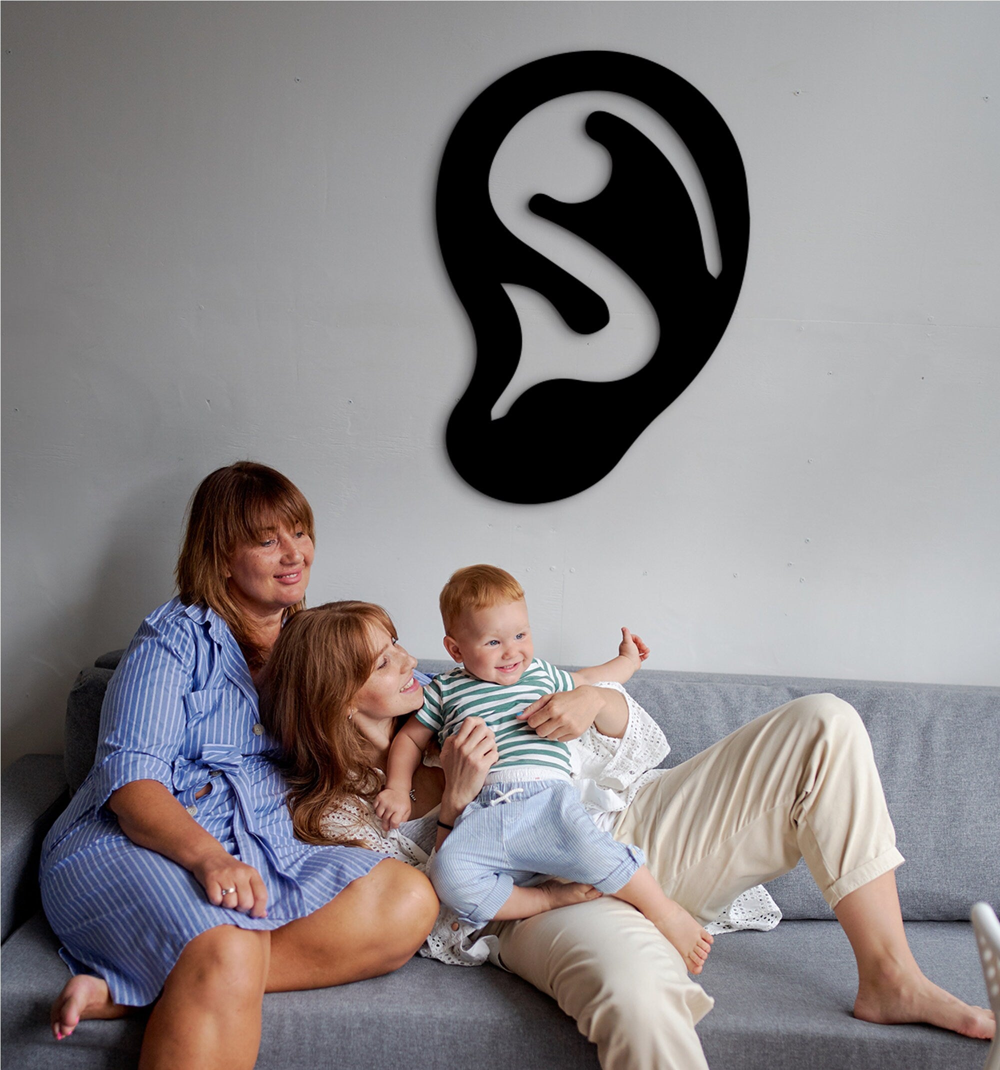 Anatomical Ear Wood Wall Art: Audiology, Physical Therapy Decor