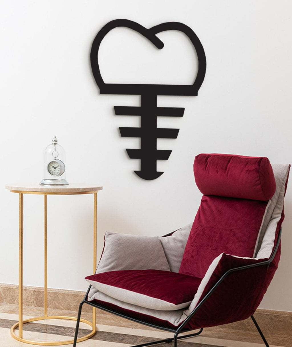 3D Dental Implant Wall Decor, Dentist Office Sign