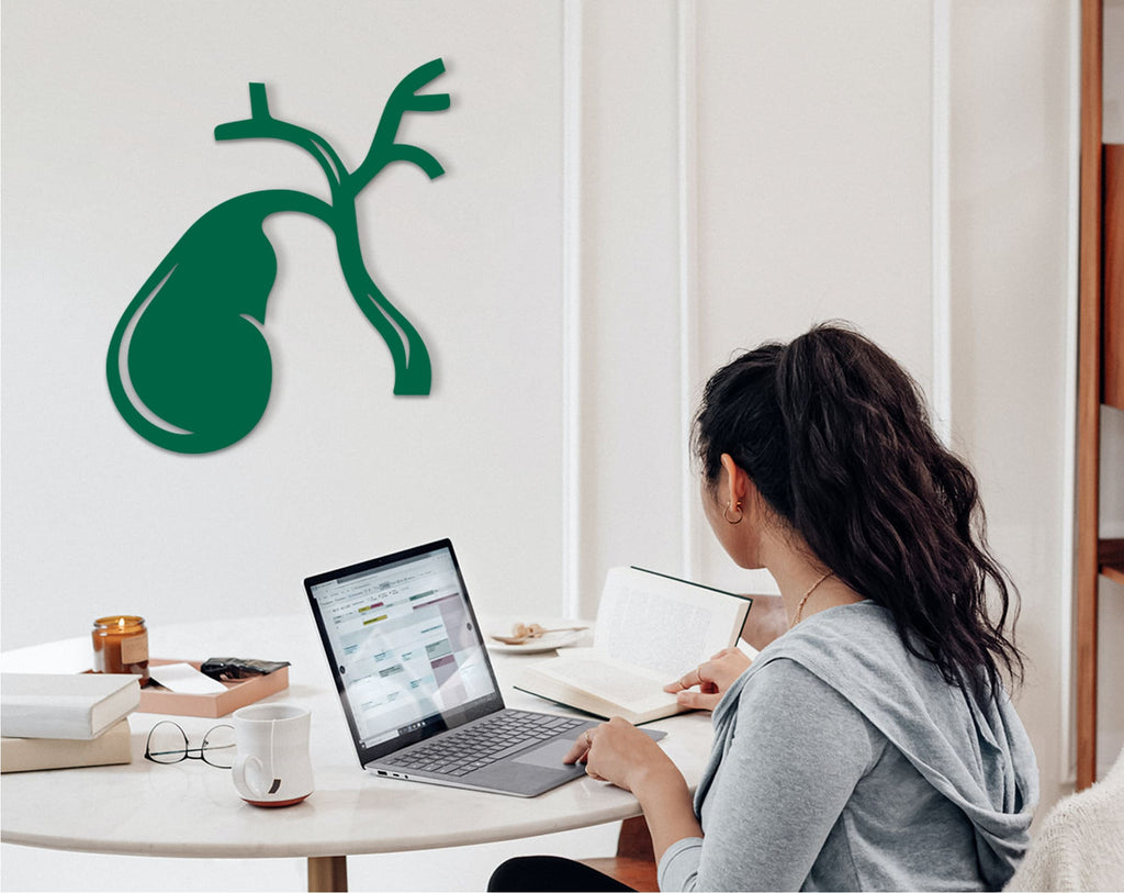 Gallbladder Wood Wall Art: Anatomy Decor, Science Gift