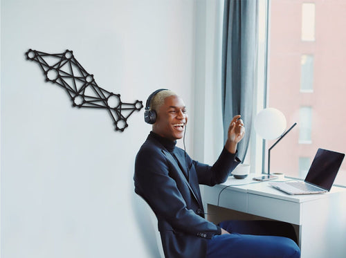 Biotechnology Molecular Structure Wall Art: Clinic Office Decor