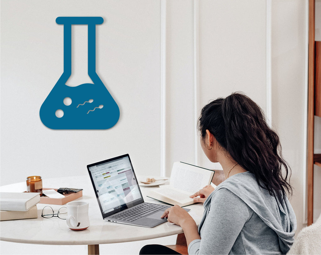 3D Test Tube Wall Art: Medical Lab Decor, Science Gift