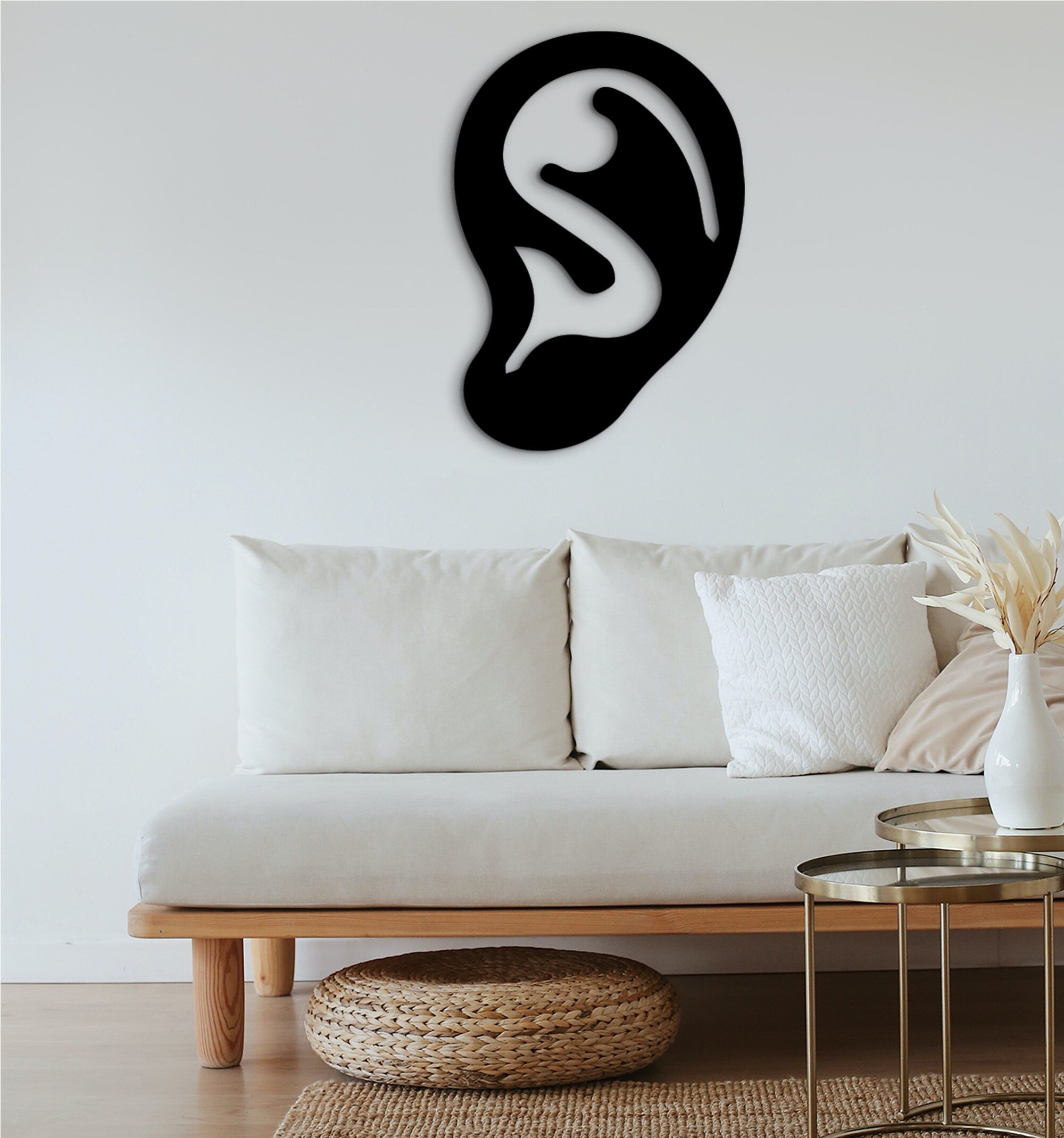 Anatomical Ear Wood Wall Art: Audiology, Physical Therapy Decor