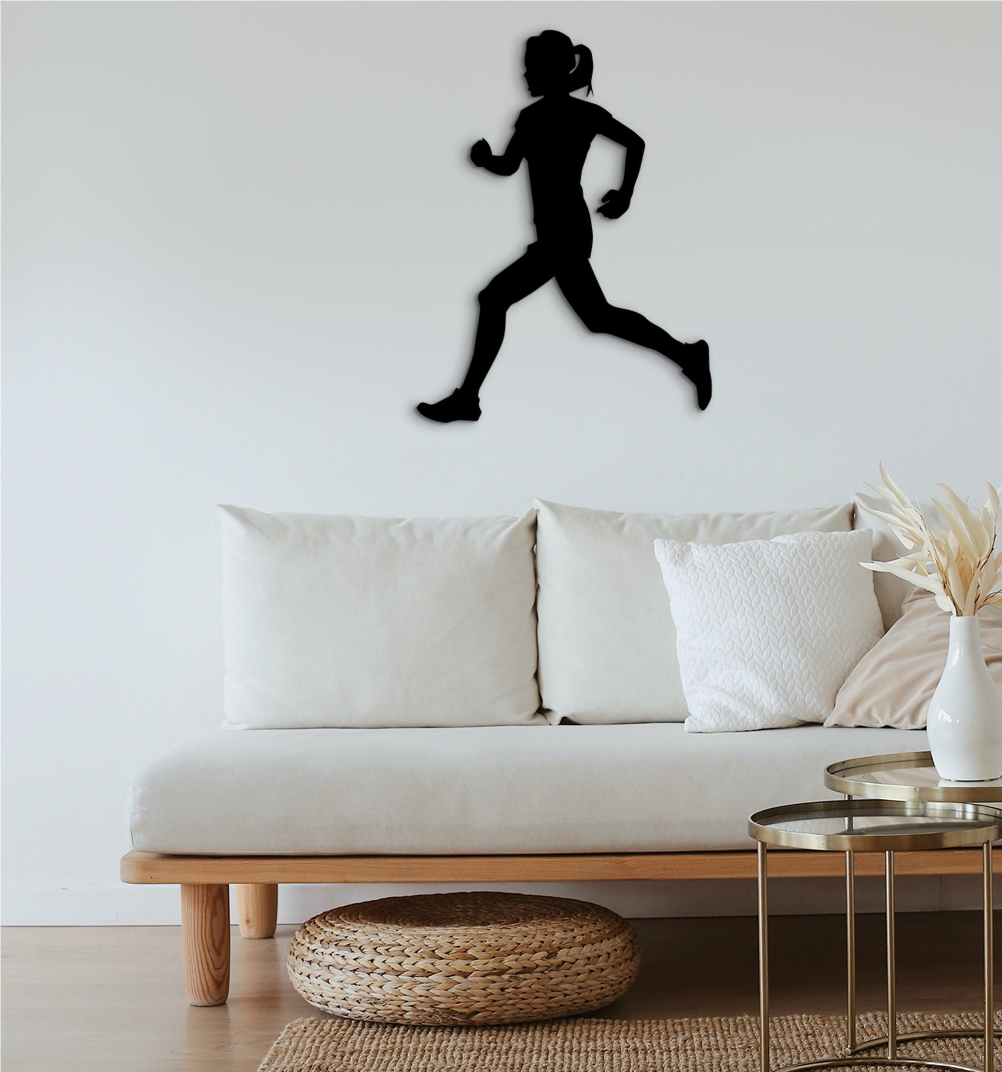 Runner Wall Art: Geometric Sports Decor, Gift for Athlete