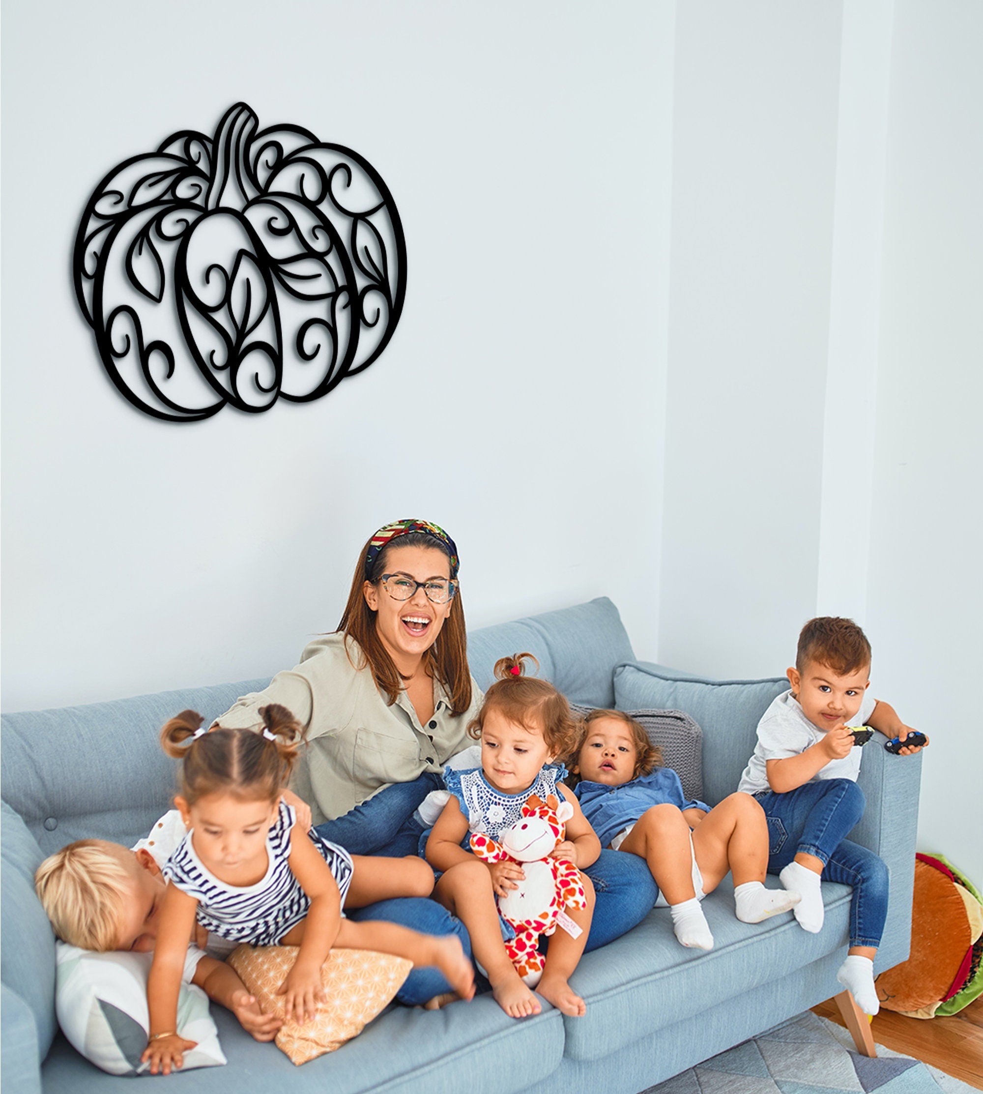 Thanksgiving Wood Pumpkin Decor: Fall Wall Art