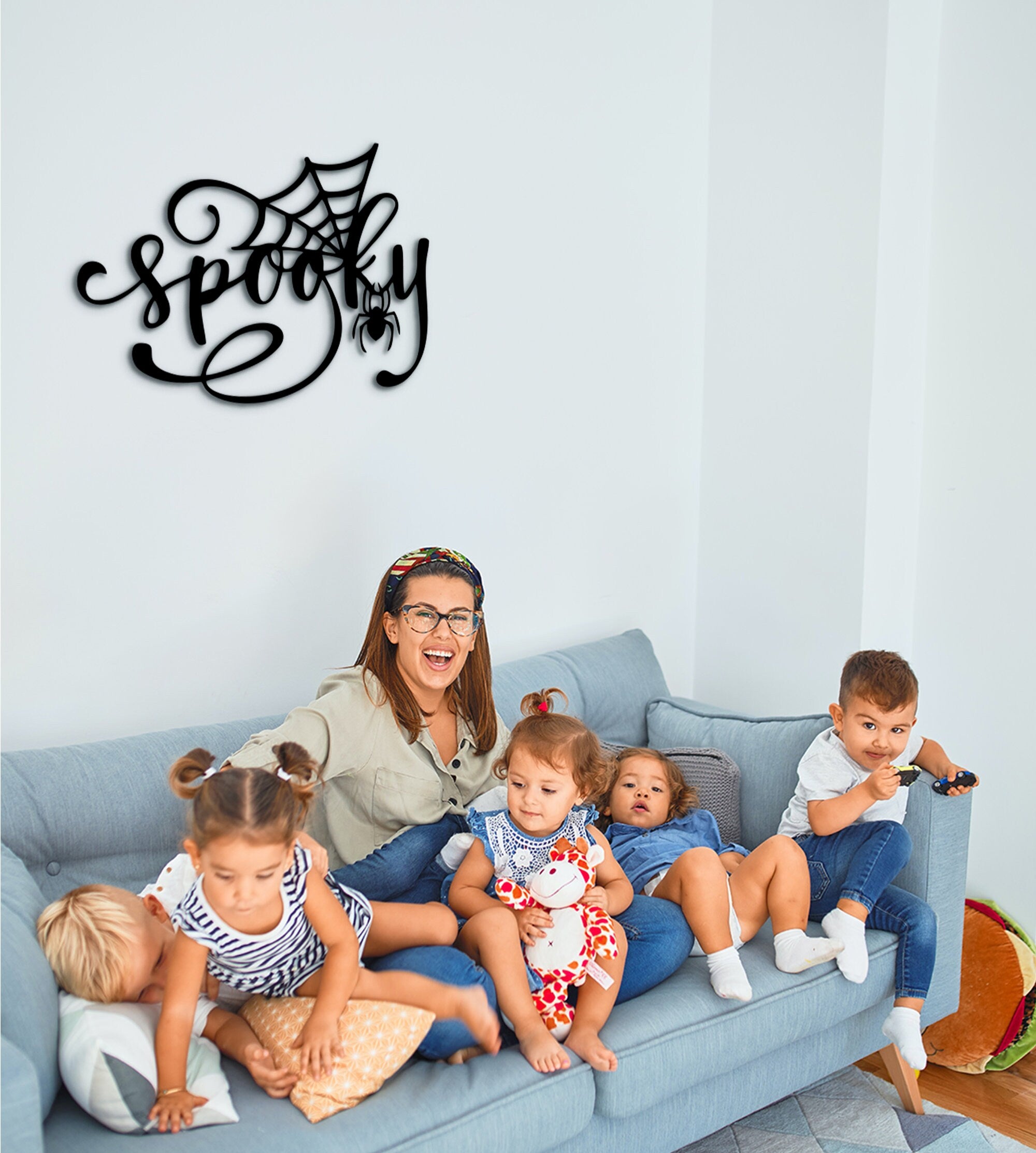 Spooky Halloween Wood Sign: Spiderweb Wall Decor