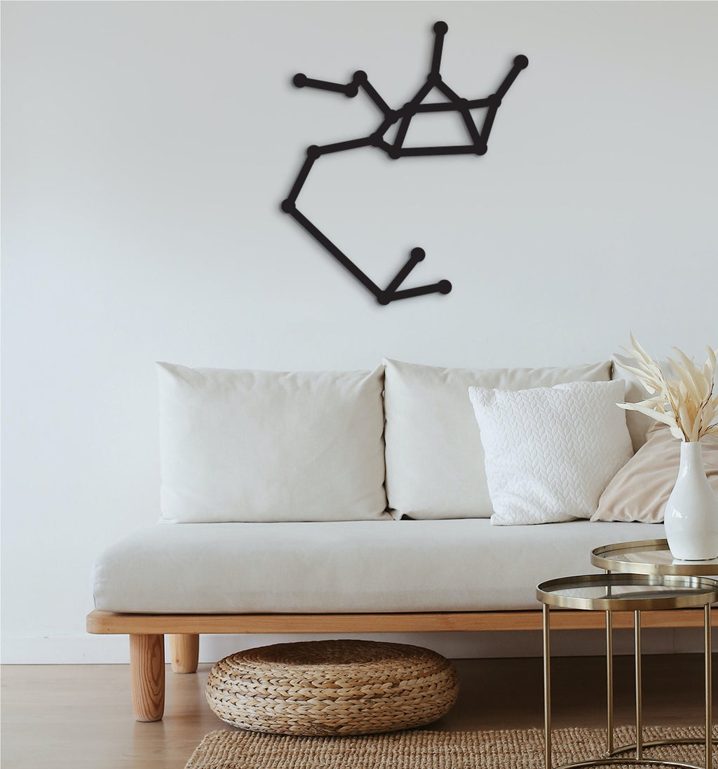 Geometric Sagittarius Zodiac Sign: 3D Wood Wall Art