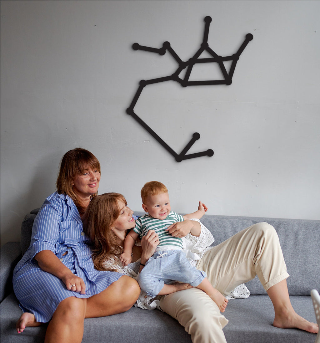 Geometric Sagittarius Zodiac Sign: 3D Wood Wall Art