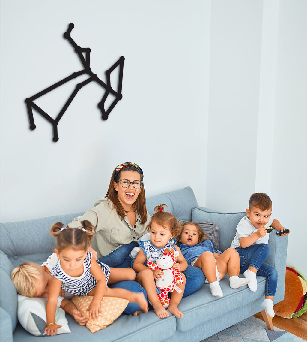 Sagittarius Constellation Wood Wall Art: Geometric Zodiac Sign