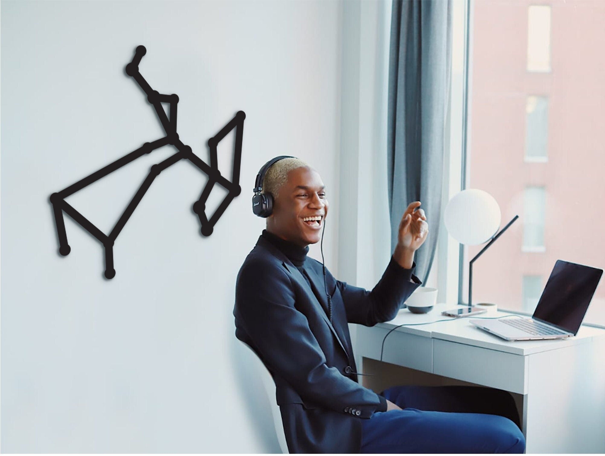 Sagittarius Constellation Wood Wall Art: Geometric Zodiac Sign