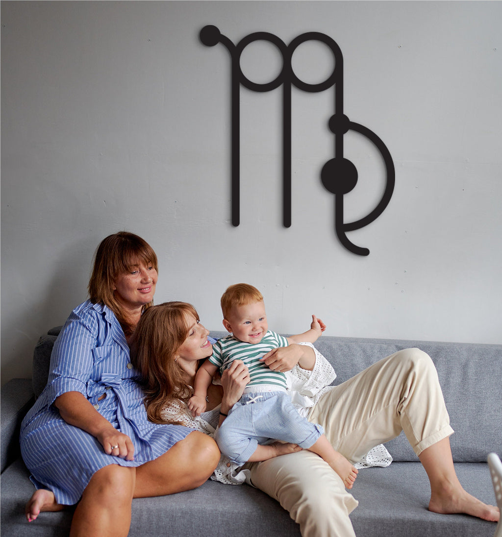 Virgo Constellation Wood Wall Art: Geometric Zodiac Sign Decor