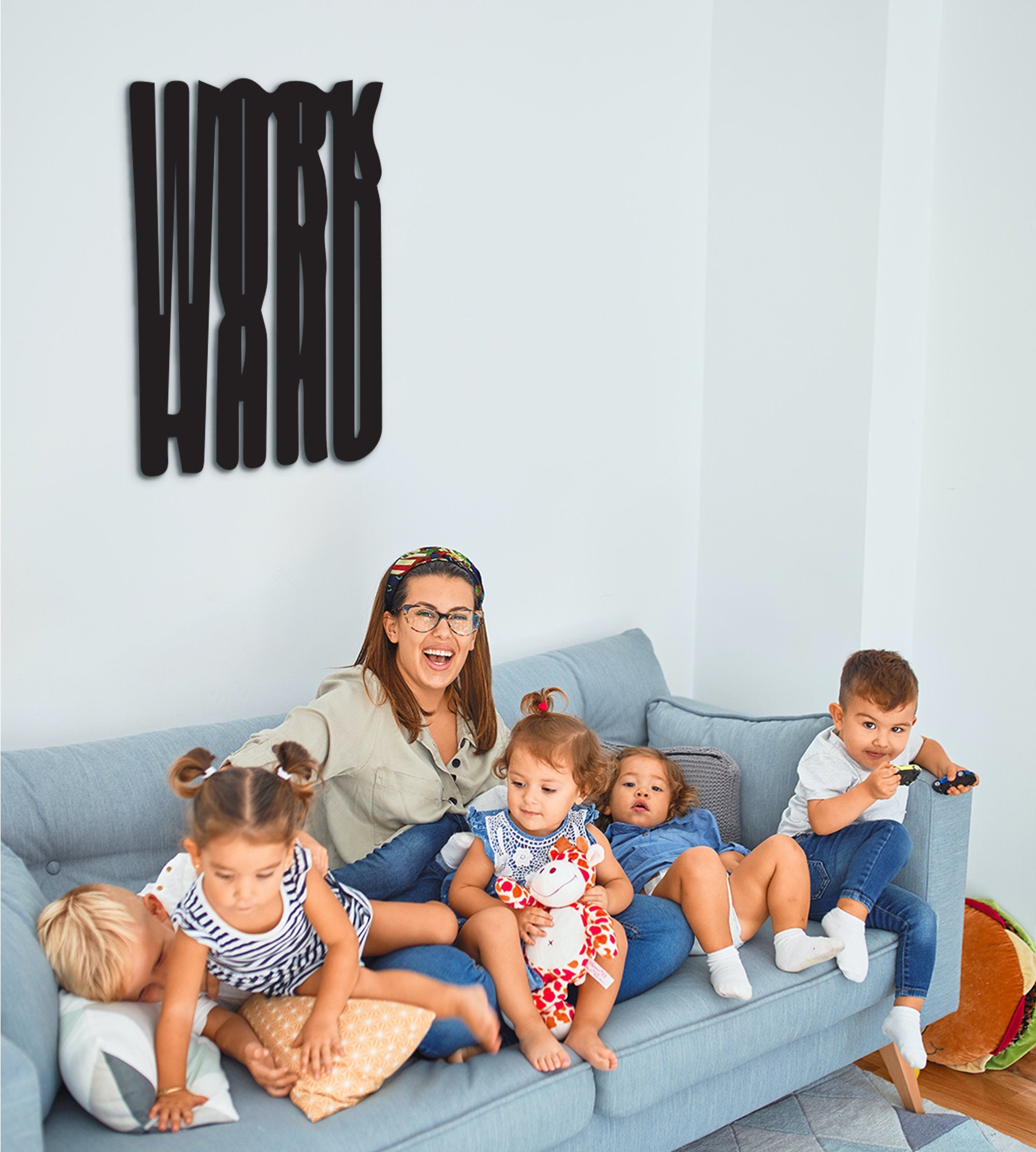 Work Hard Wood Wall Decor: Laser Cut Motivational Office Art