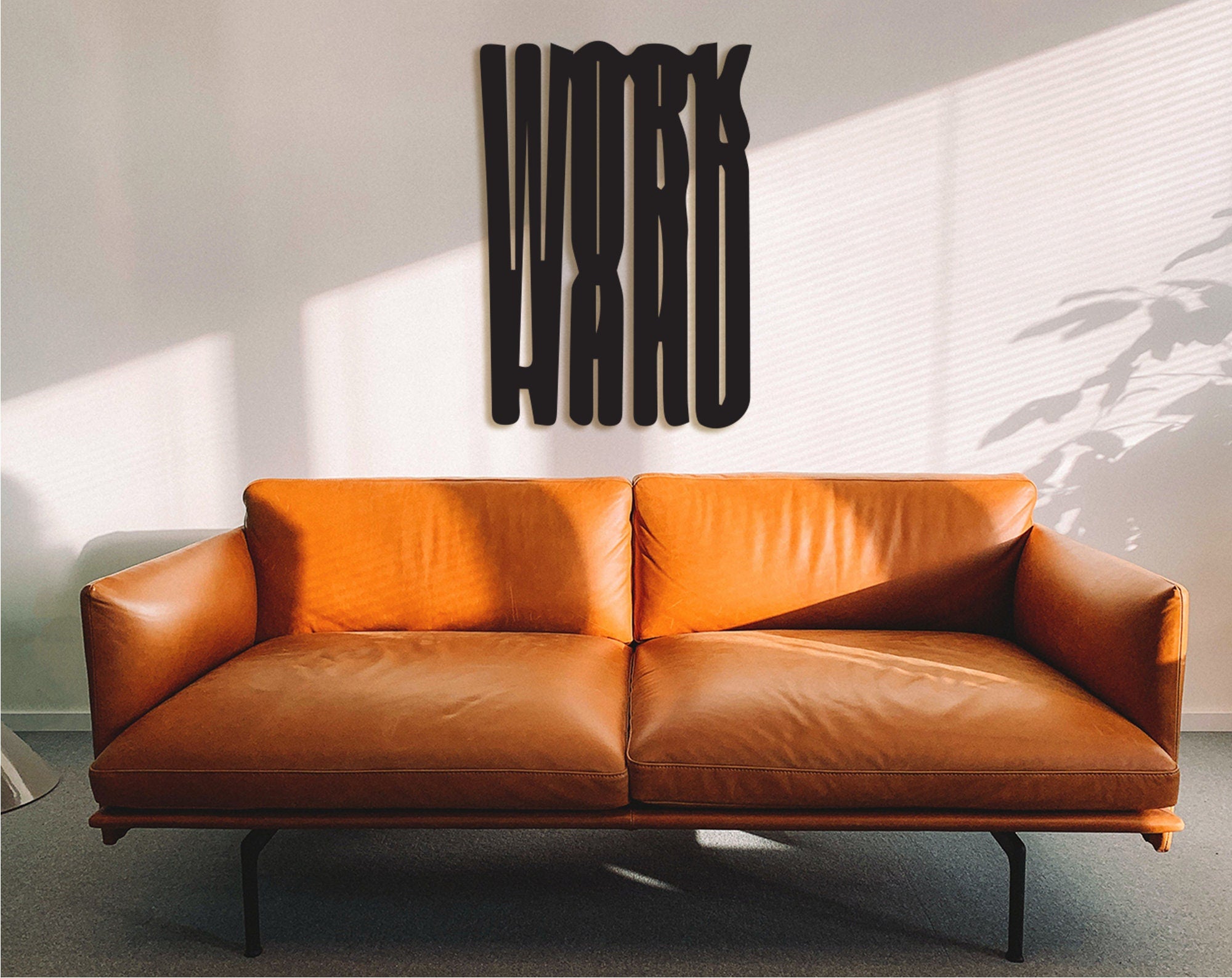 Work Hard Wood Wall Decor: Laser Cut Motivational Office Art