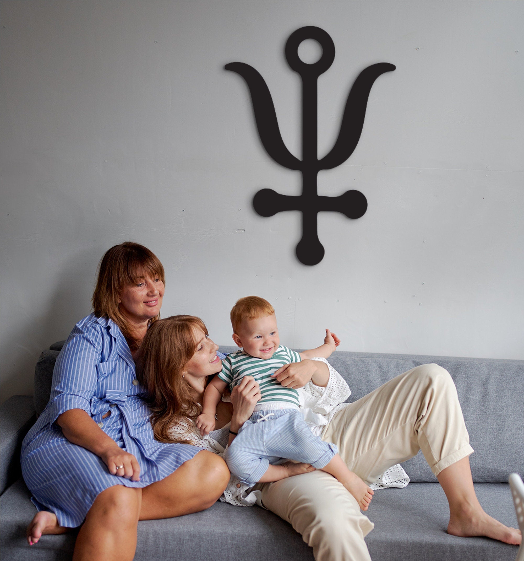 Antimony of Chaos Wood Wall Art: Alchemical Symbol Decor