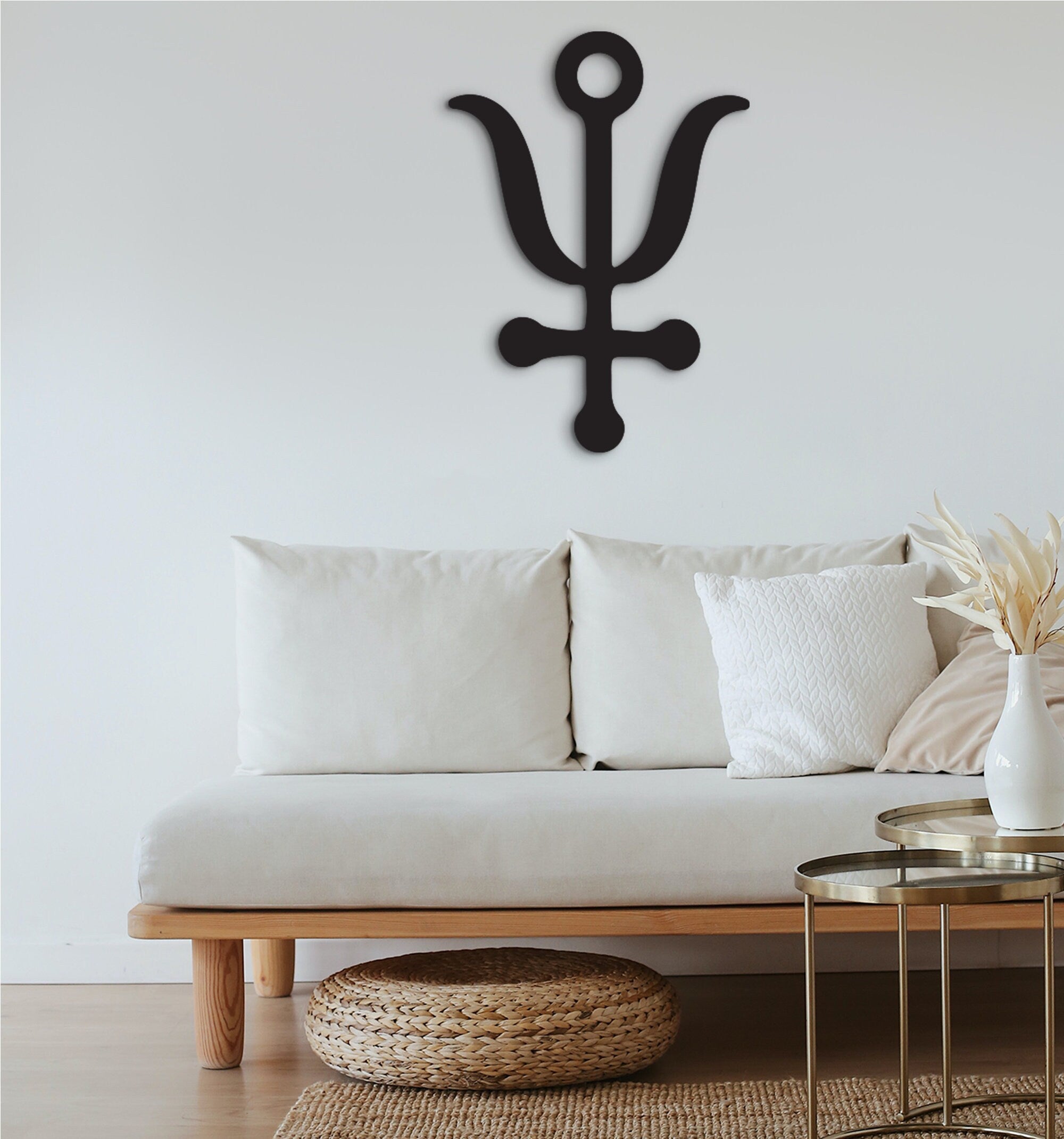 Antimony of Chaos Wood Wall Art: Alchemical Symbol Decor