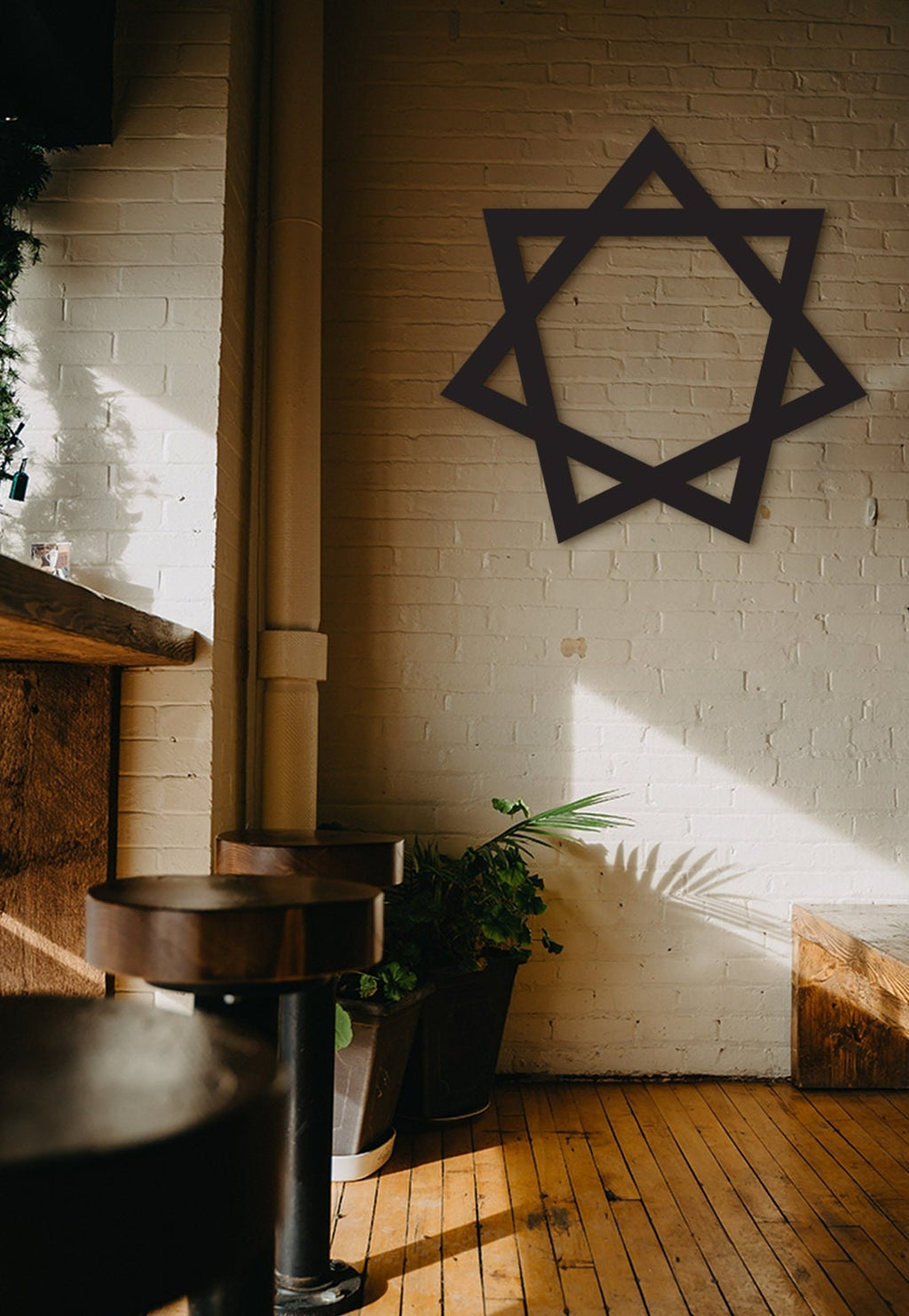 Star Of Babylon Wooden Wall Art: Sacred Geometry Home Decor